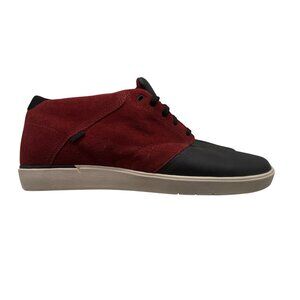 Vans LXVI Collection Burgundy Suede leather black Chukka  Mid Top Sneakers sz13